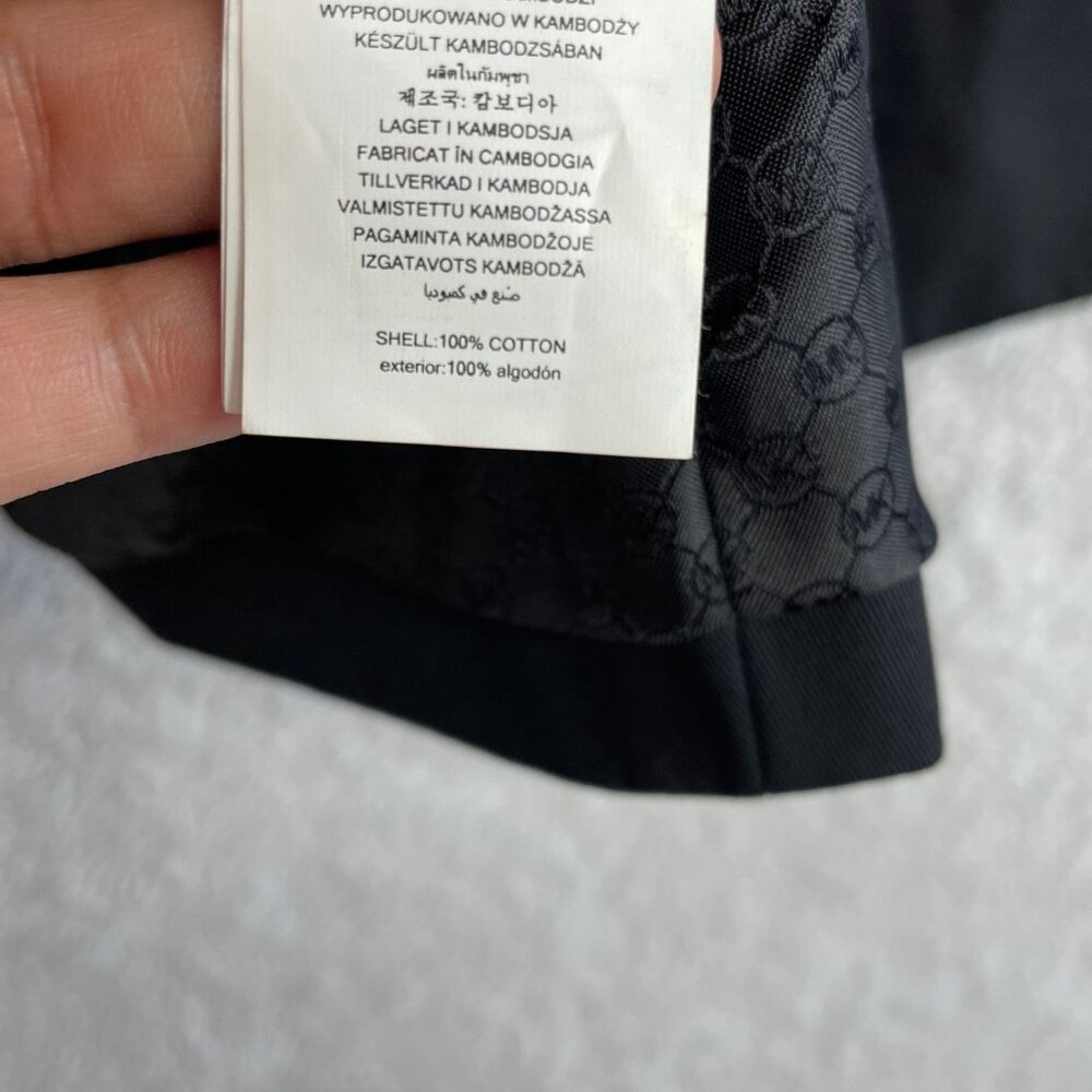 NEW Michael Kors Women's M Black Peacoat Jacket 100% Cotton - Picture 7 of 13